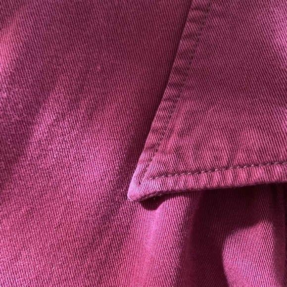 Harper Plum/Maroon Soft Jersey Knit Button-Front Blouse w Patch Pockets - Picture 8 of 10